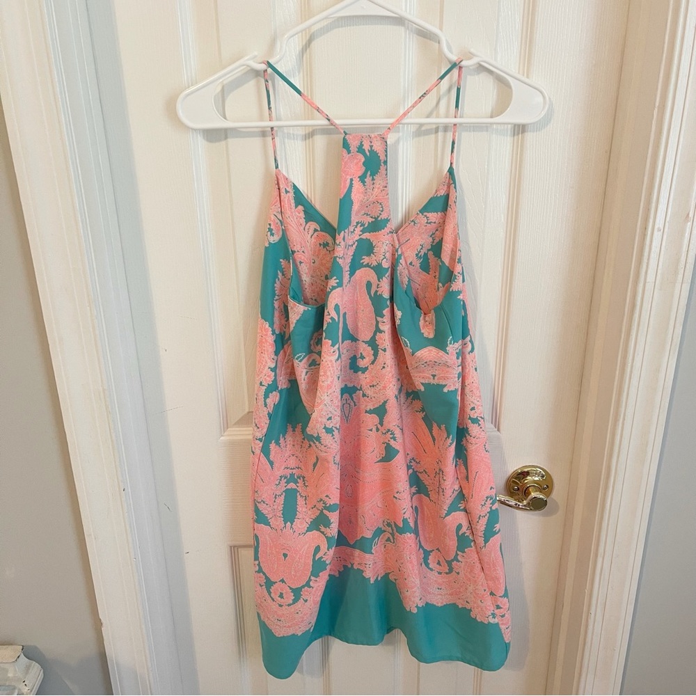 Style Rack Racerback Spaghetti Strap Pattern Slip Dress - Picture 3 of 5